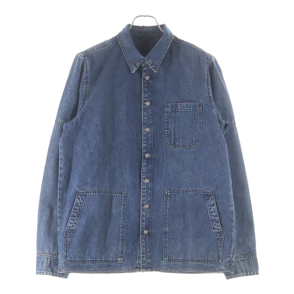 CHROME HEARTS(クロムハーツ) LAST BITE クロスボールボタンデニム長袖シャツ インディゴ