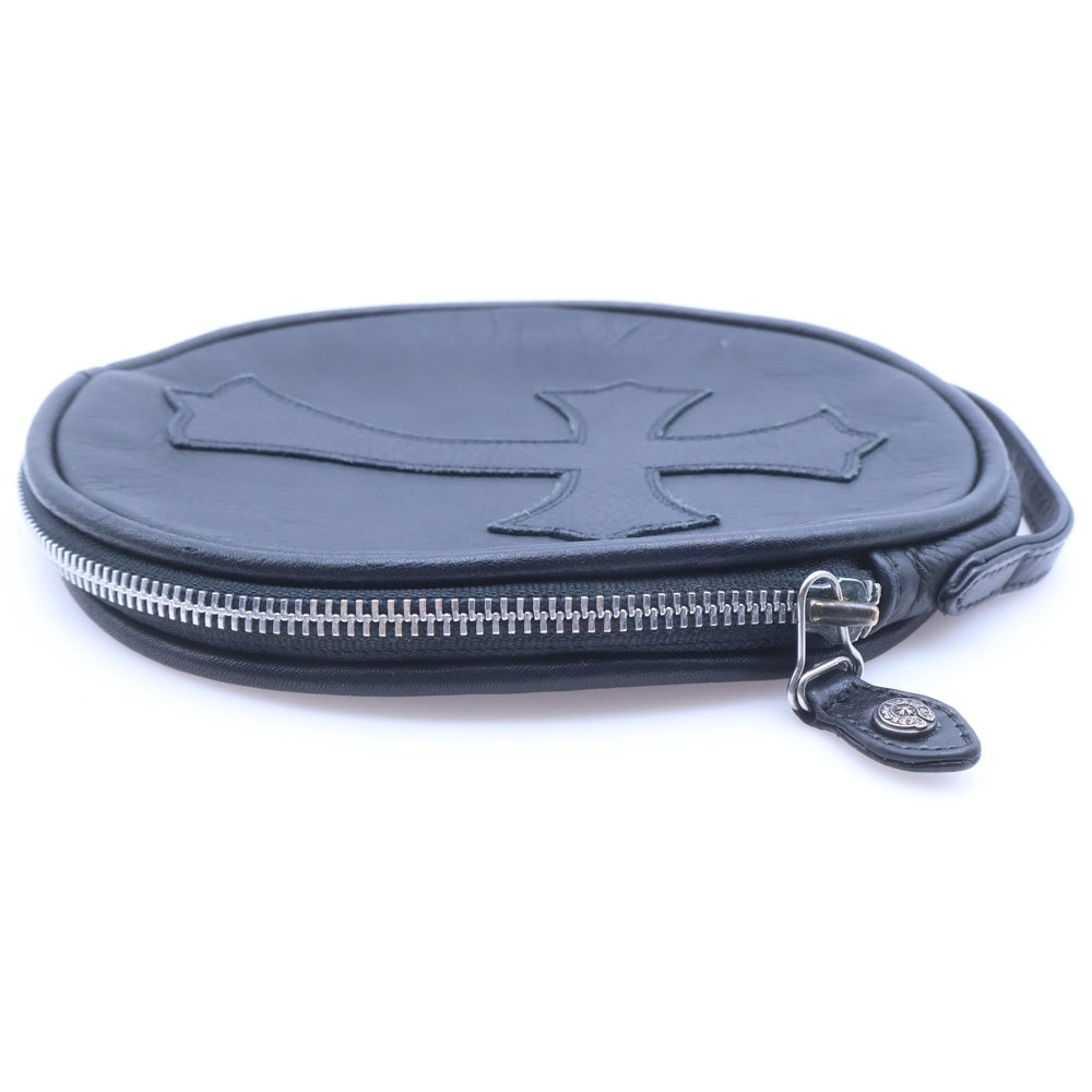 CHROME HEARTS(クロムハーツ) Booster Cable Leather Handbag クロスパッチ付 レザーハンドバッグ ブラック