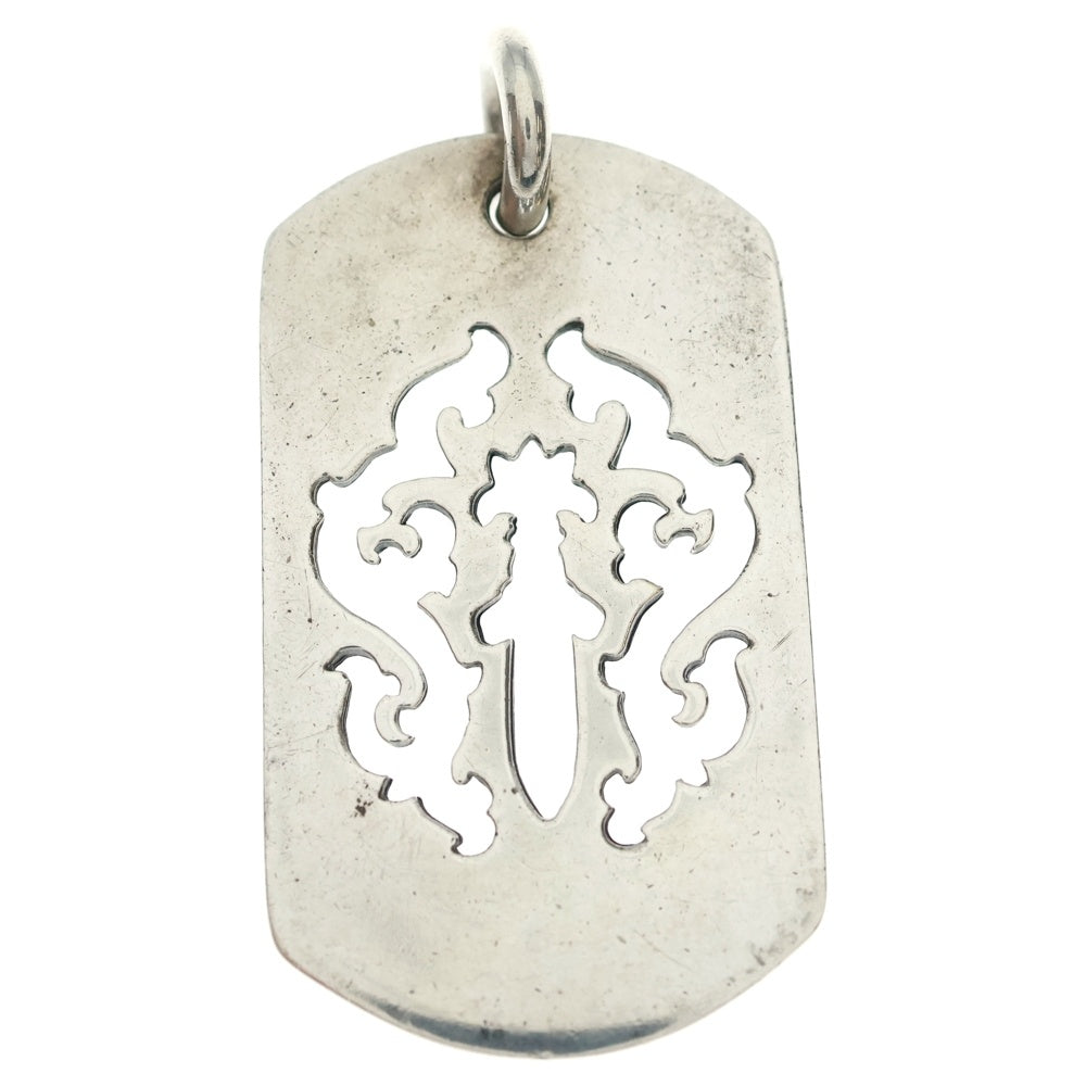 CHROME HEARTS(クロムハーツ) D TAG LRG DAGGER ダガーカットアウトドッグタグ ラージドッグタグネックレストップ