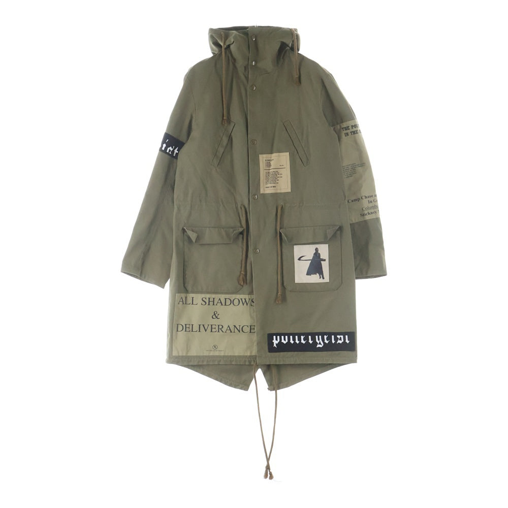 RAF SIMONS(ラフシモンズ) 05AW ARCHIVE POLTERGEIST ポルターガイスト期 パッチワーク モッズコート アウター アーカイブ カーキ