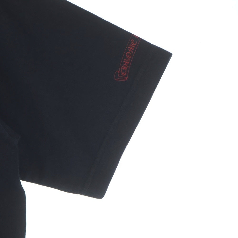 CHROME HEARTS(クロムハーツ) OLD OLD バックホースシュー 胸ポケット 半袖Tシャツ カットソー ブラック/レッド