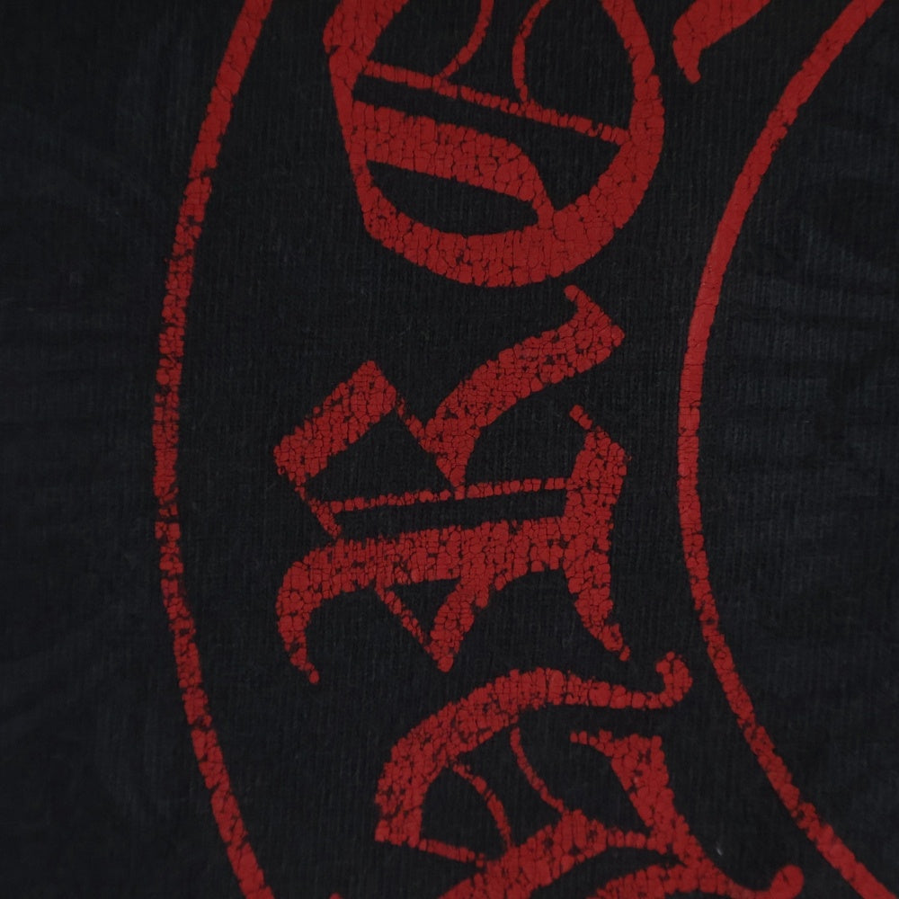 CHROME HEARTS(クロムハーツ) OLD OLD バックホースシュー 胸ポケット 半袖Tシャツ カットソー ブラック/レッド