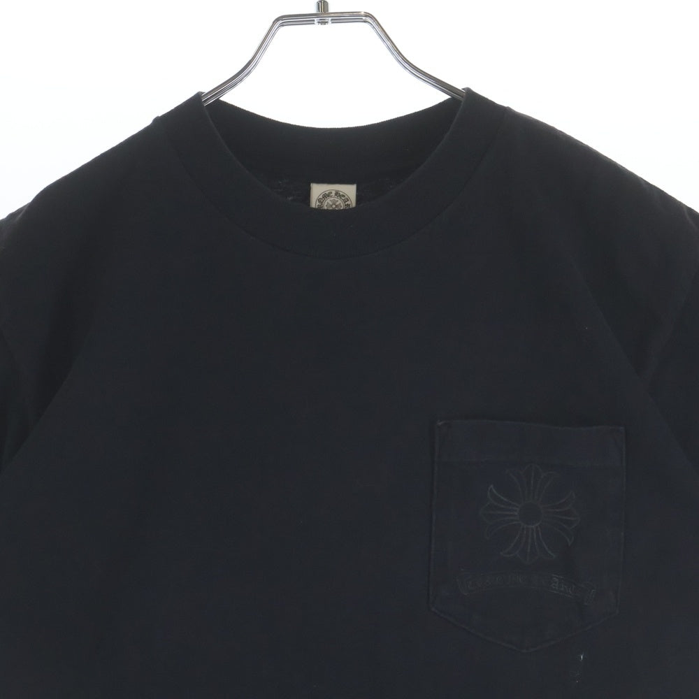 CHROME HEARTS(クロムハーツ) OLD 胸ポケット バックCHプラス 半袖Tシャツ ブラック