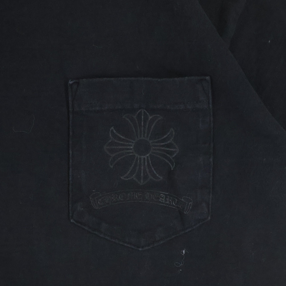 CHROME HEARTS(クロムハーツ) OLD 胸ポケット バックCHプラス 半袖Tシャツ ブラック