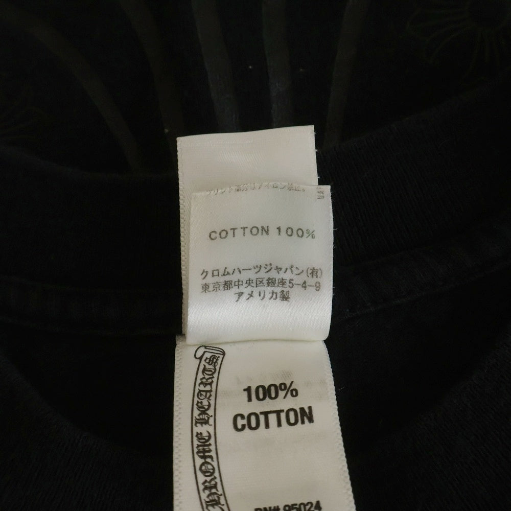 CHROME HEARTS(クロムハーツ) OLD 胸ポケット バックCHプラス 半袖Tシャツ ブラック