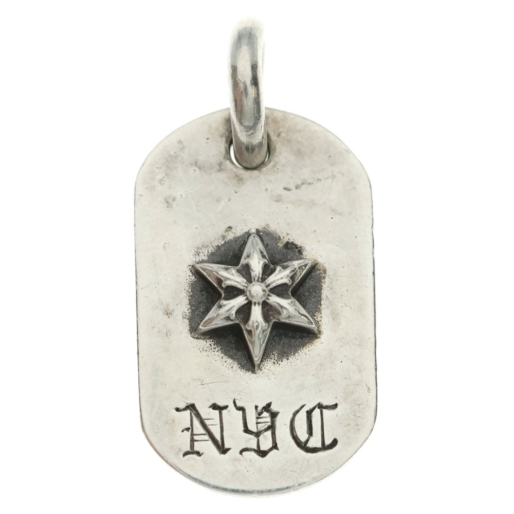 CHROME HEARTS(クロムハーツ) RAISED STAR DOGTAG NYC限定 レイズドスター ドッグタグ ペンダントトップ シルバー