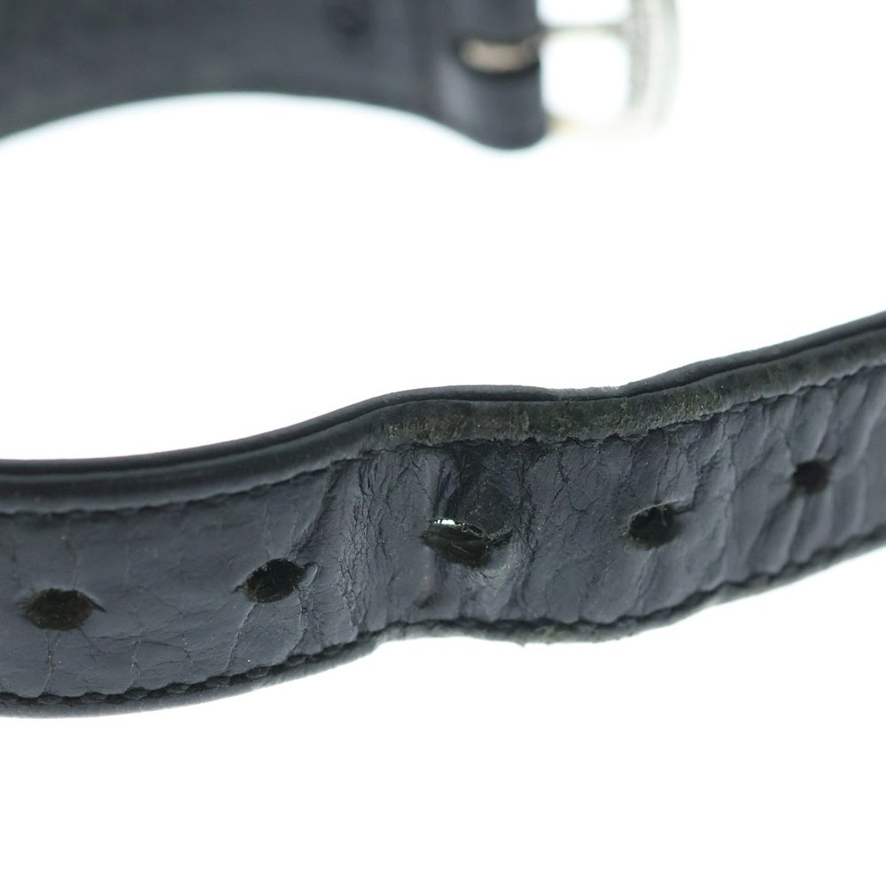 CHROME HEARTS(クロムハーツ) GUNSLINGER ガンスリンガークロスボール レザーブレスレット ブラック