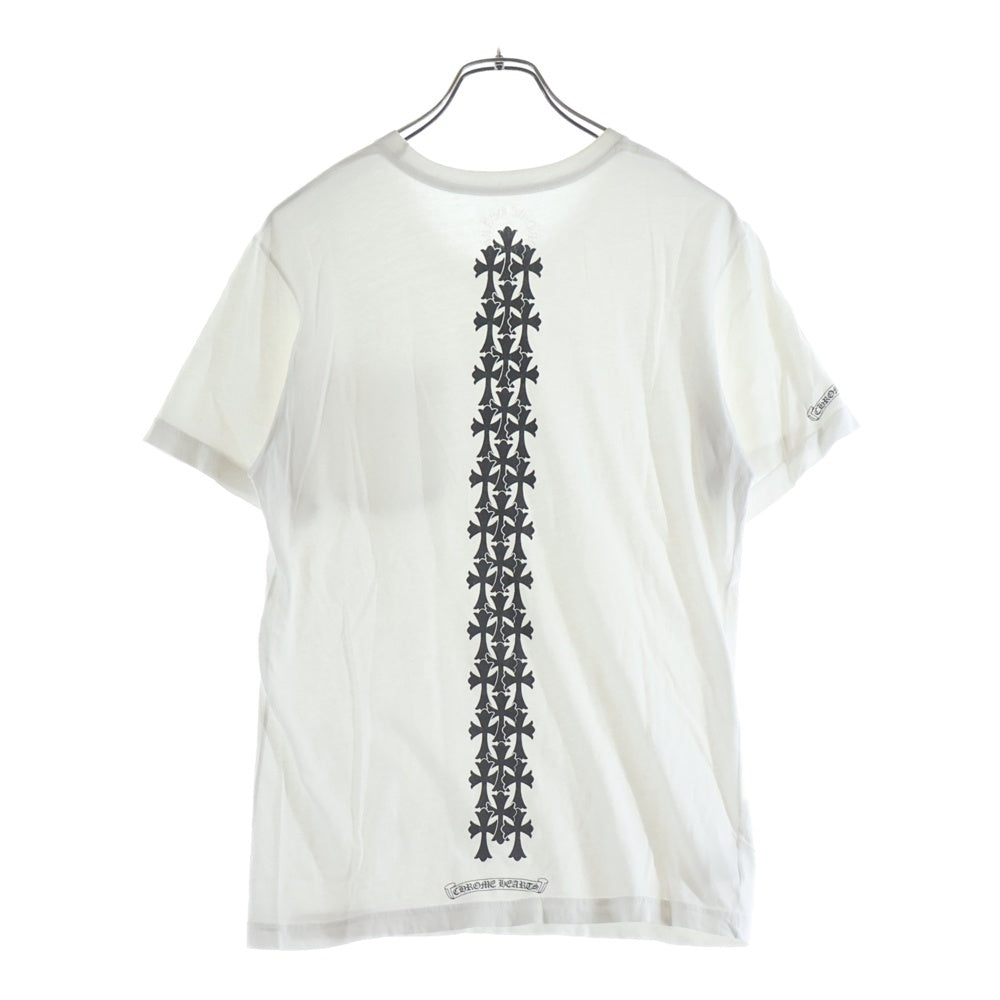 CHROME HEARTS(クロムハーツ) Cemetery Cross Tire Track Tee セメタリークロスタイヤトラックショートスリーブ 半袖Tシャツ ホワイト