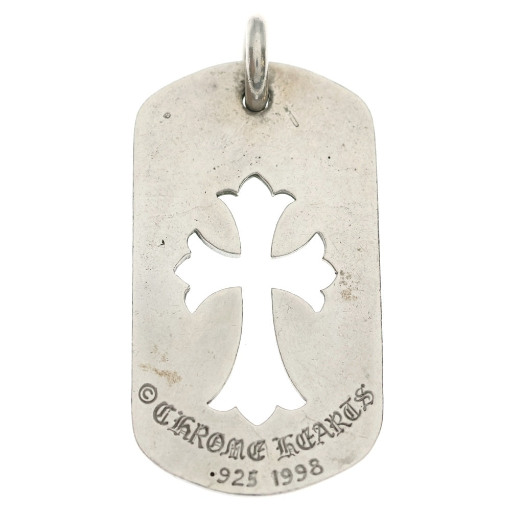 CHROME HEARTS(クロムハーツ) D TAG LRG CO CRS カットアウトクロス ラージドッグタグネックレストップ