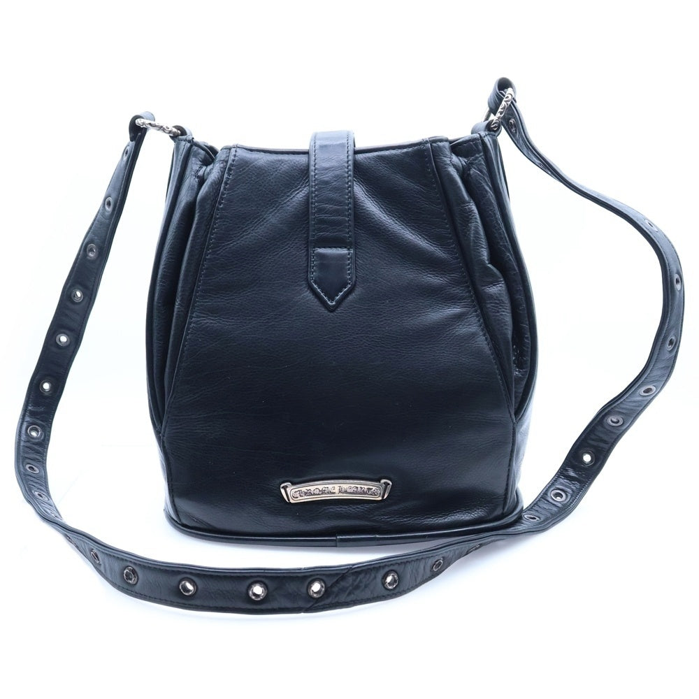 CHROME HEARTS(クロムハーツ) 3PC ショルダーグロメット付き レザーバック ブラック レディース