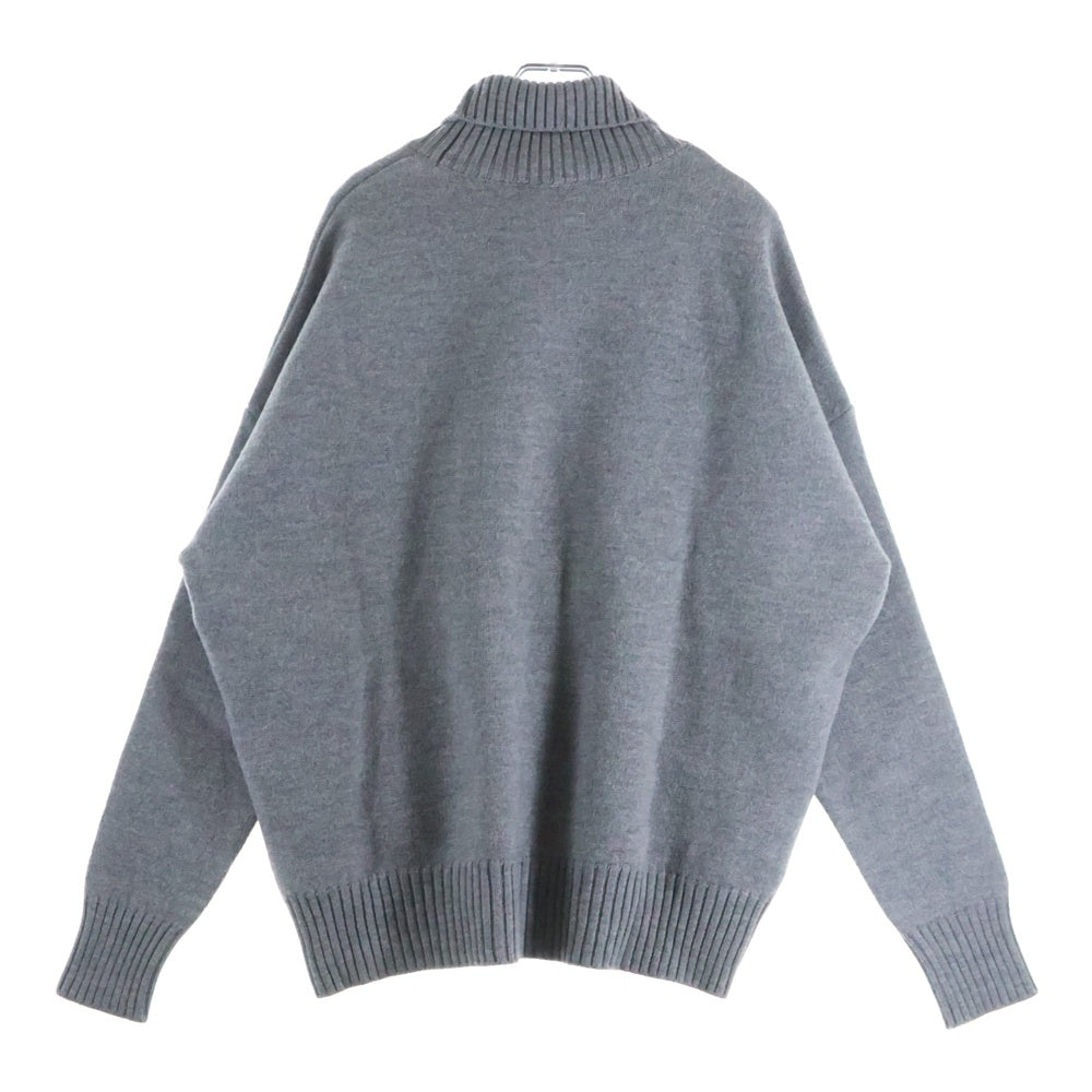 AMI Alexandre Mattiussi(アミアレクサンドルマテュッシ) 20AW Knit Sweater ハートロゴ刺繍 タートルネック ニットセーター グレー H20HK203
