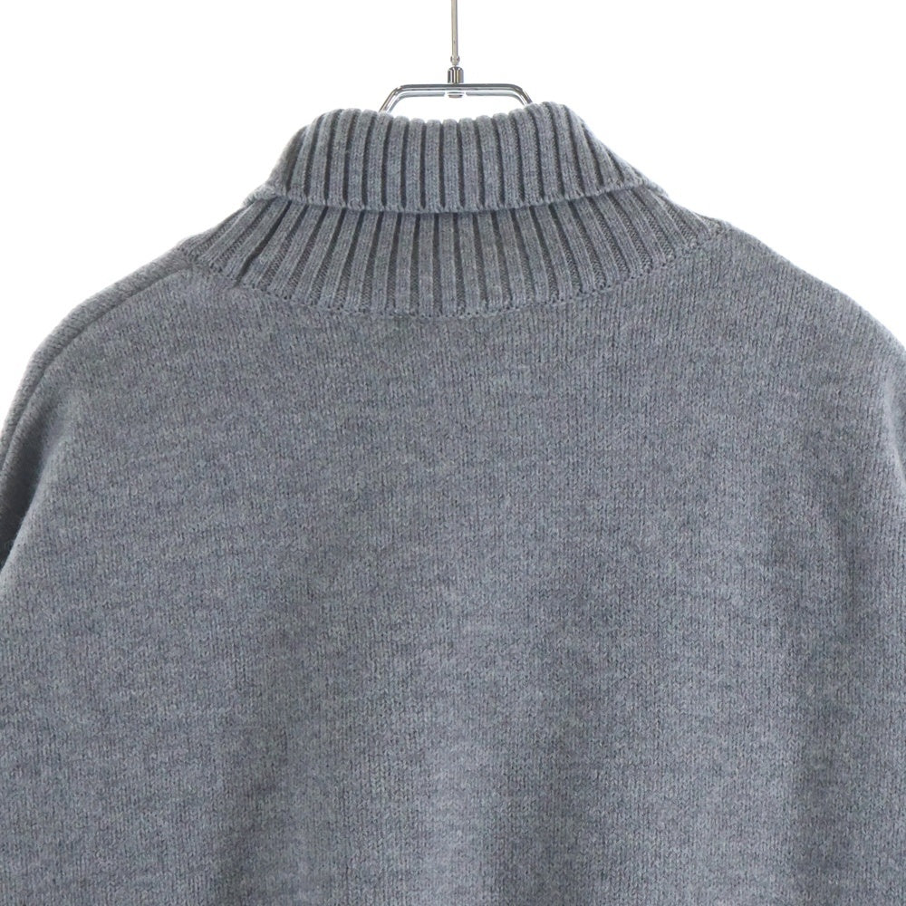 AMI Alexandre Mattiussi(アミアレクサンドルマテュッシ) 20AW Knit Sweater ハートロゴ刺繍 タートルネック ニットセーター グレー H20HK203