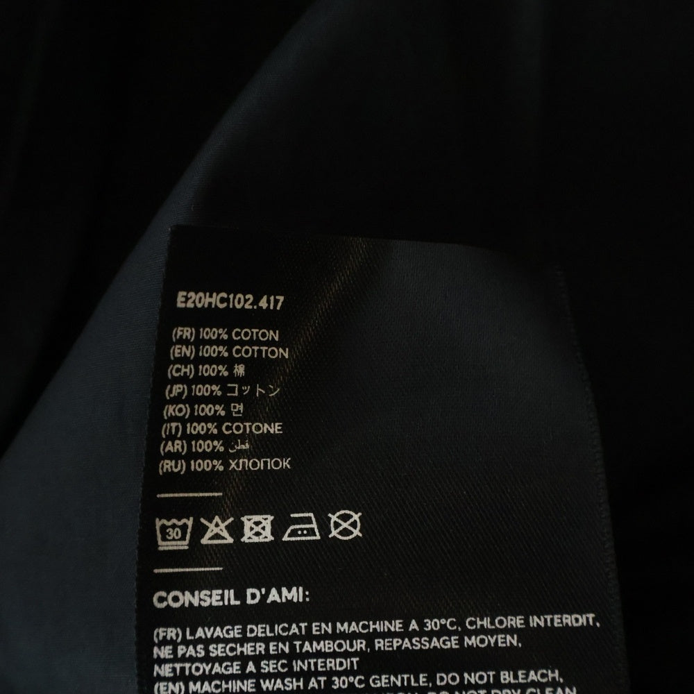ami paris(アミパリス) Oversize Shirt E20HC102.417 オーバーサイズ スリッド 長袖 シャツ ブラック