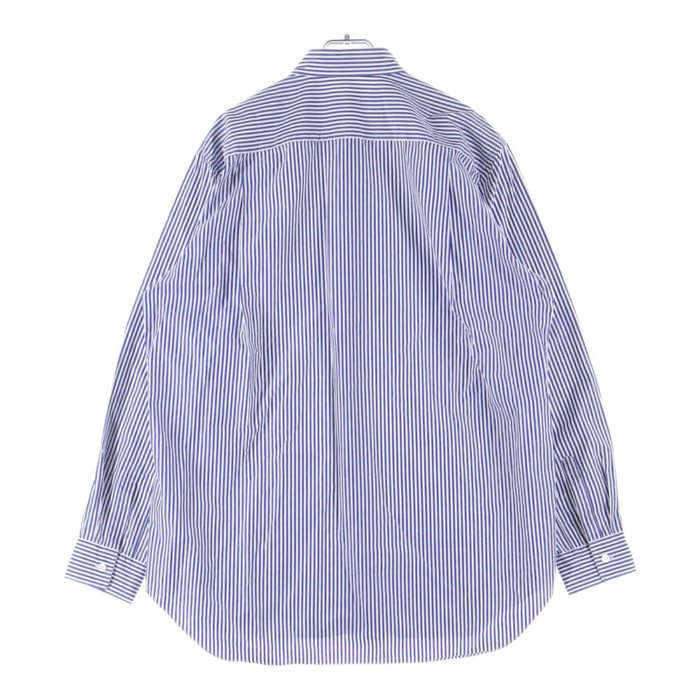 PLAY COMME des GARCONS(プレイコムデギャルソン) Stripe Patch Shirt AZ-B008 ストライプ パッチ レギュラーカラー 長袖シャツ ブルー