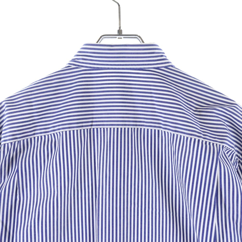 PLAY COMME des GARCONS(プレイコムデギャルソン) Stripe Patch Shirt AZ-B008 ストライプ パッチ レギュラーカラー 長袖シャツ ブルー