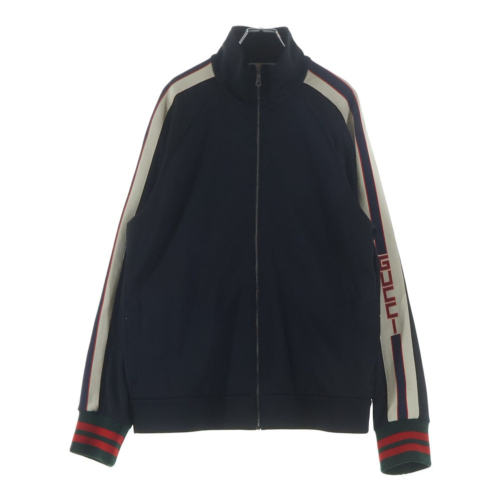 GUCCI(グッチ) 17AW TECHNICAL JERSEY JACKET 474634 X5T39 サイドライン テクニカル ジャージー トラック ブルゾン ブラック