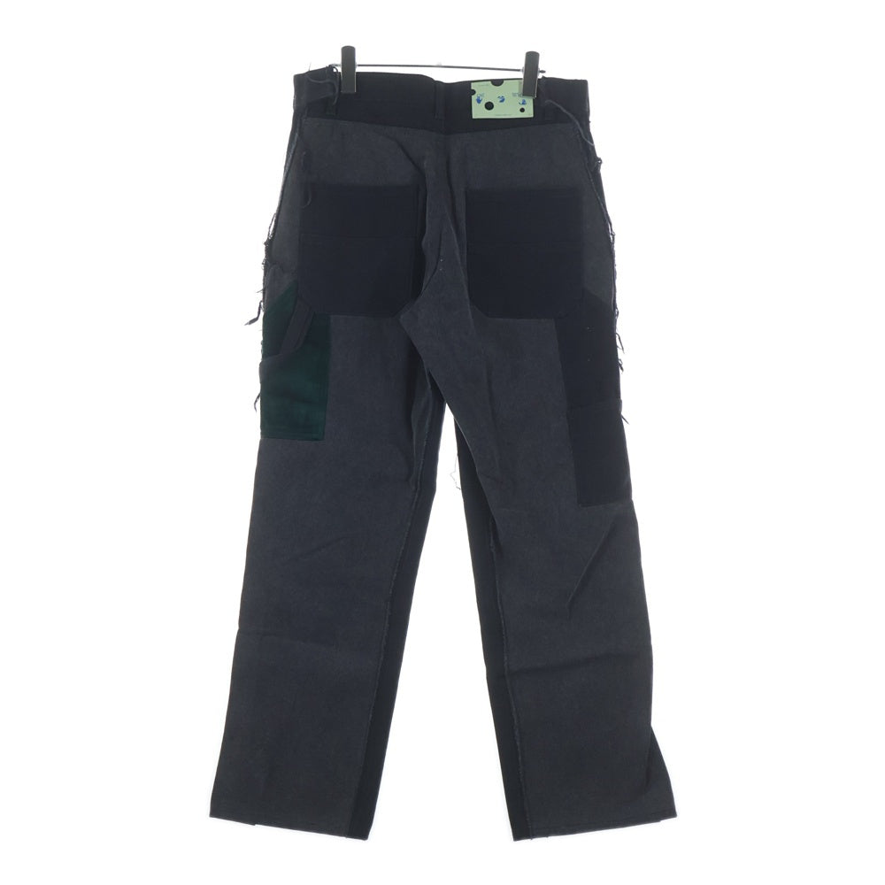 OFF-WHITE(オフホワイト) Denim Program OMYA083E20DEN001 再構築 ダブルニー デニムパンツ ブラック