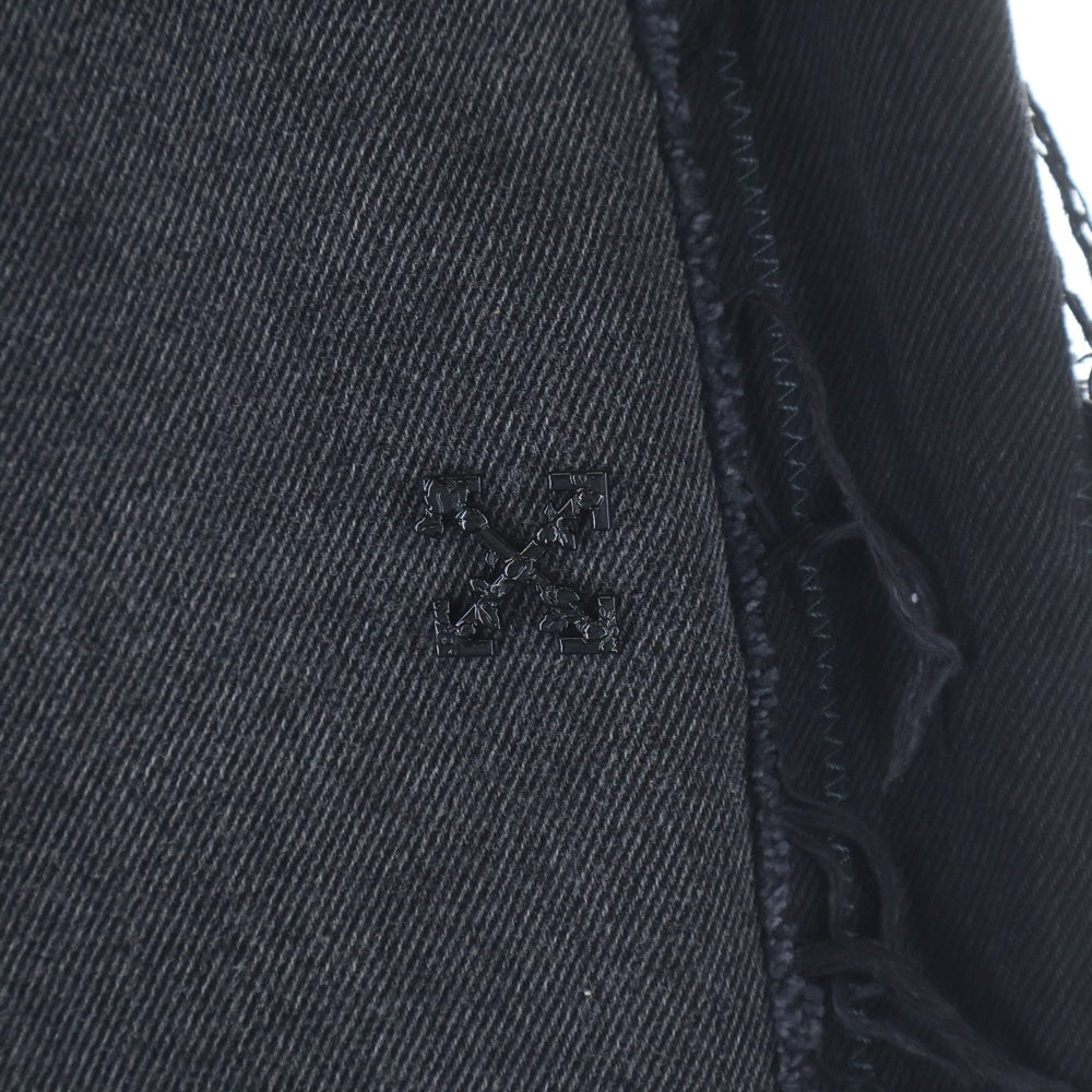 OFF-WHITE(オフホワイト) Denim Program OMYA083E20DEN001 再構築 ダブルニー デニムパンツ ブラック