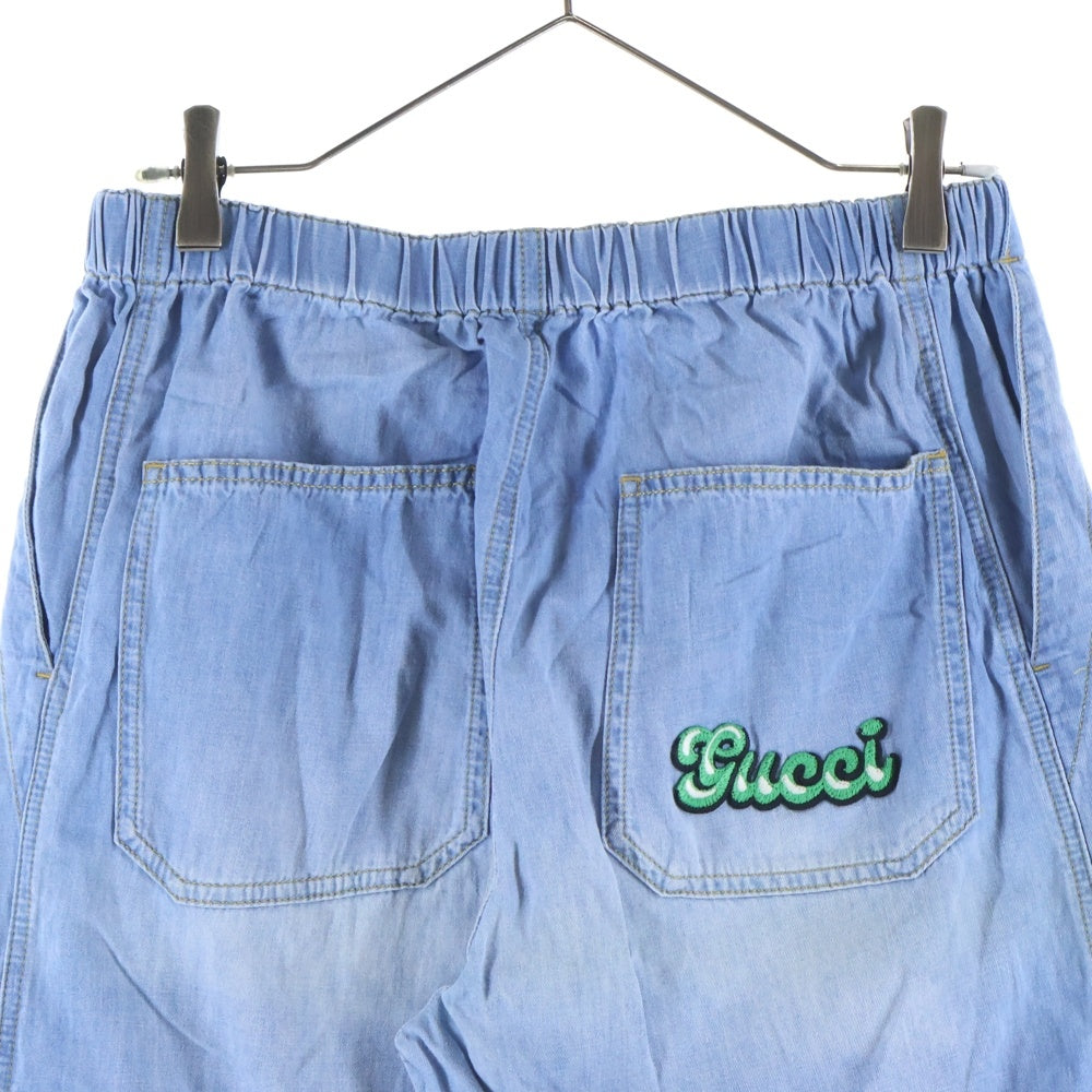 GUCCI(グッチ) 730021 XDCC2 ドローコード バックパッチコットンパンツ インディゴ
