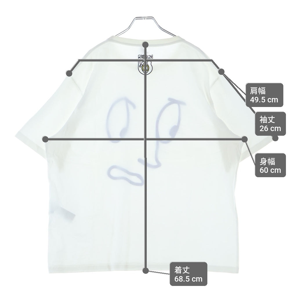 LOEWE(ロエベ) Face Print TEE H664Y22J12 プリント Tシャツ 半袖カットソー ホワイト