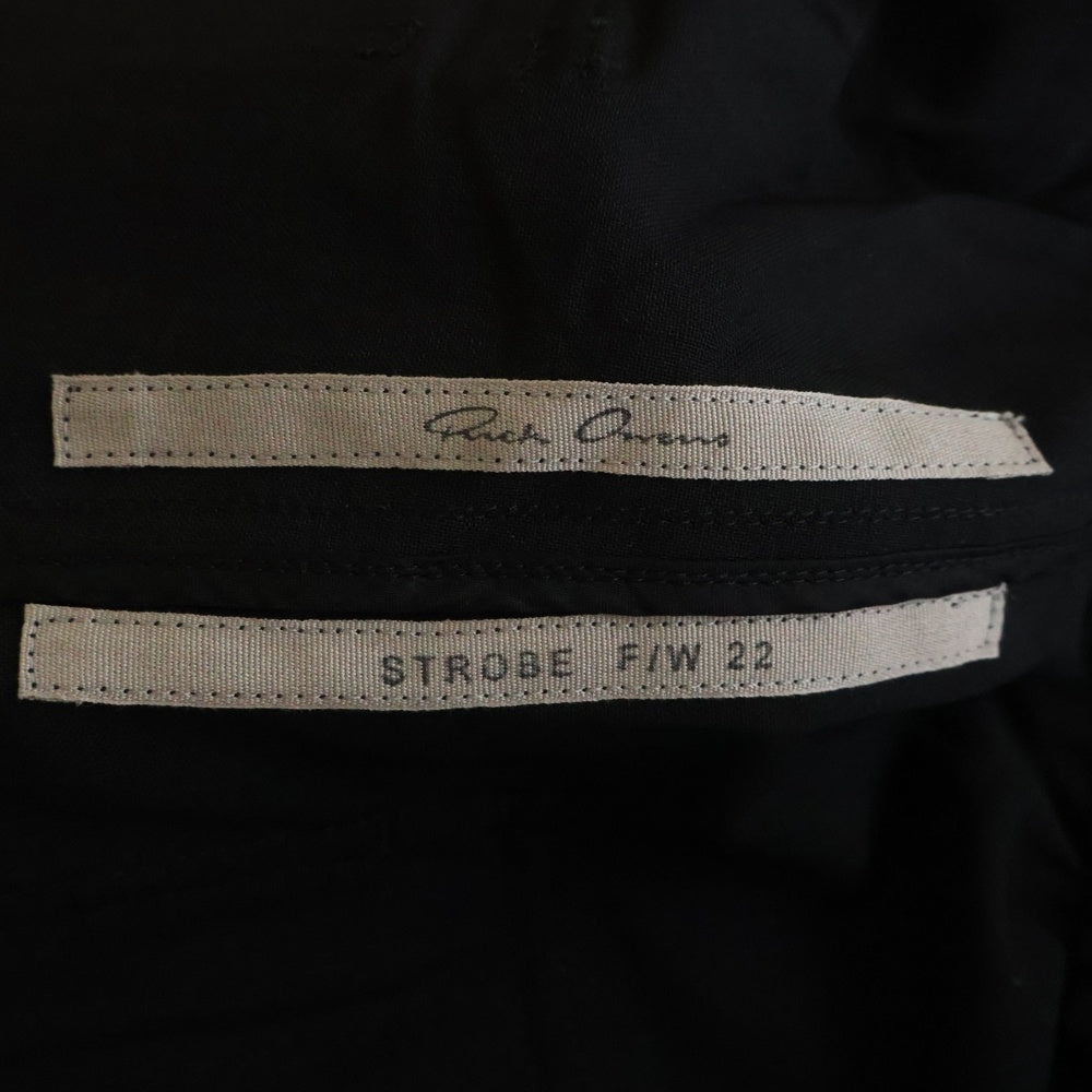 Rick Owens(リックオウエンス) 22AW Drawstring Trouser RU02B2395-ZL ドローストリング トラウザー ブラック
