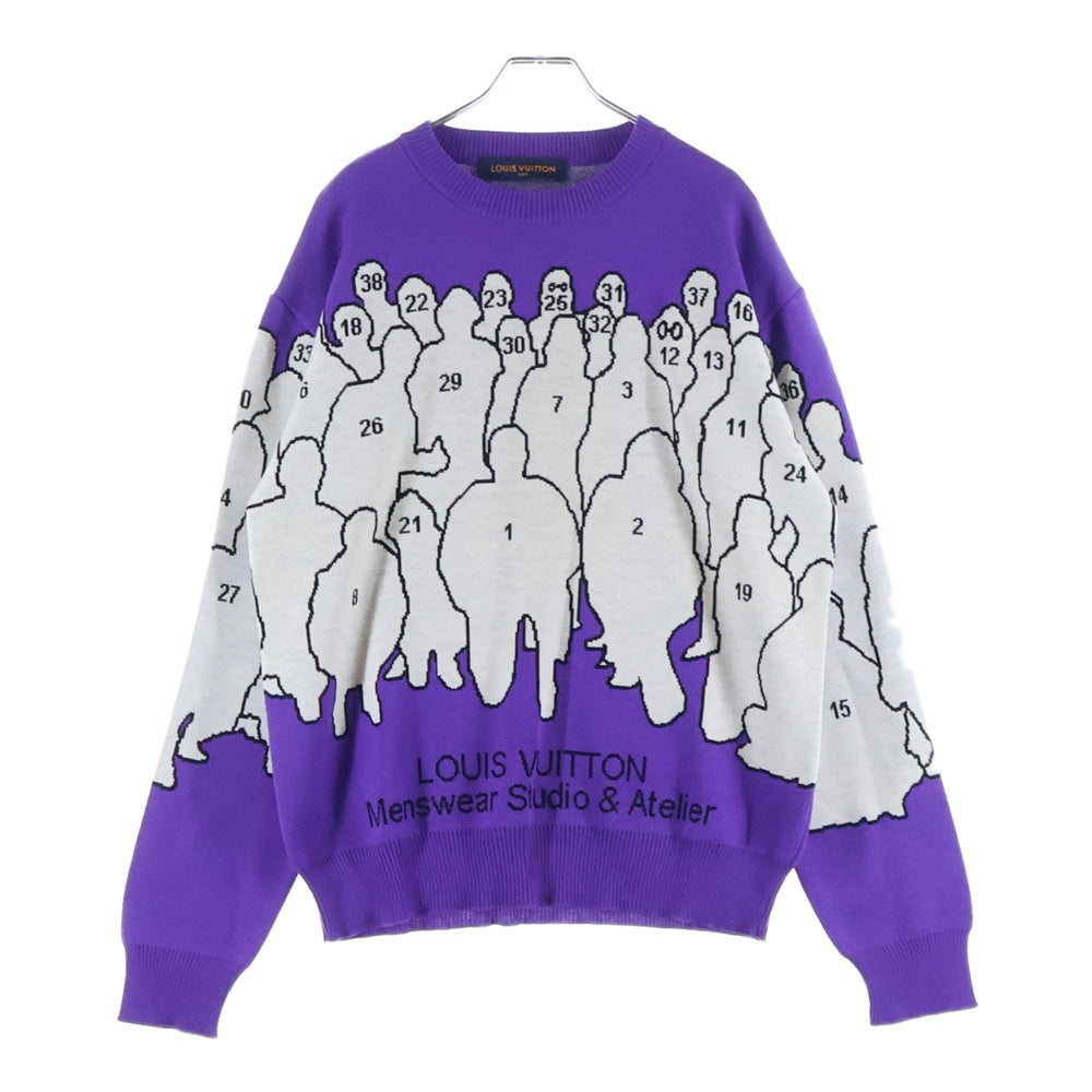 LOUIS VUITTON(ルイヴィトン) 22AW スタジオジャガードニット パープル RM222 ZLL HNN93W