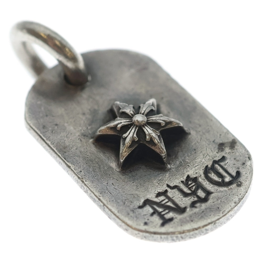 CHROME HEARTS(クロムハーツ) RAISED DOGTAG レイズドドッグタグ NYC限定スターチャームシルバーネックレストップ