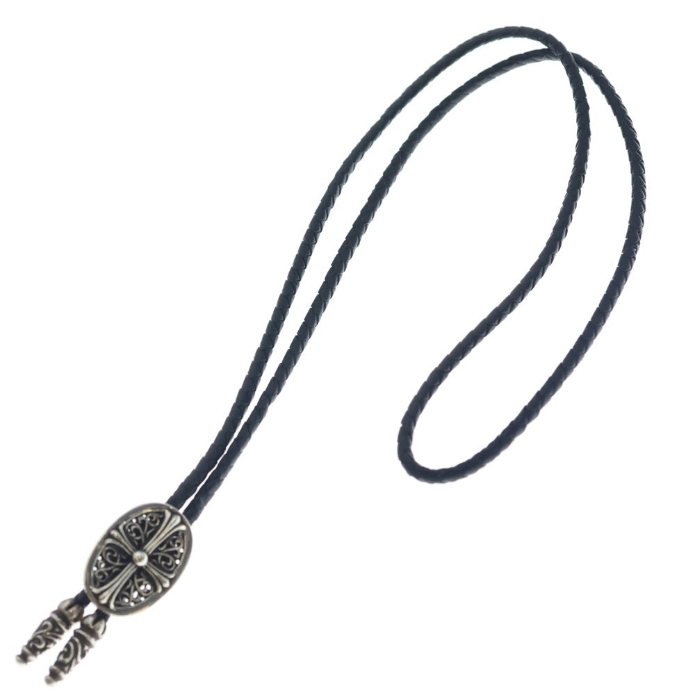 CHROME HEARTS(クロムハーツ) BOLOTIE OVALTINY タイニークラシックオーバルクロス ループタイ シルバー/ブラック BCA209
