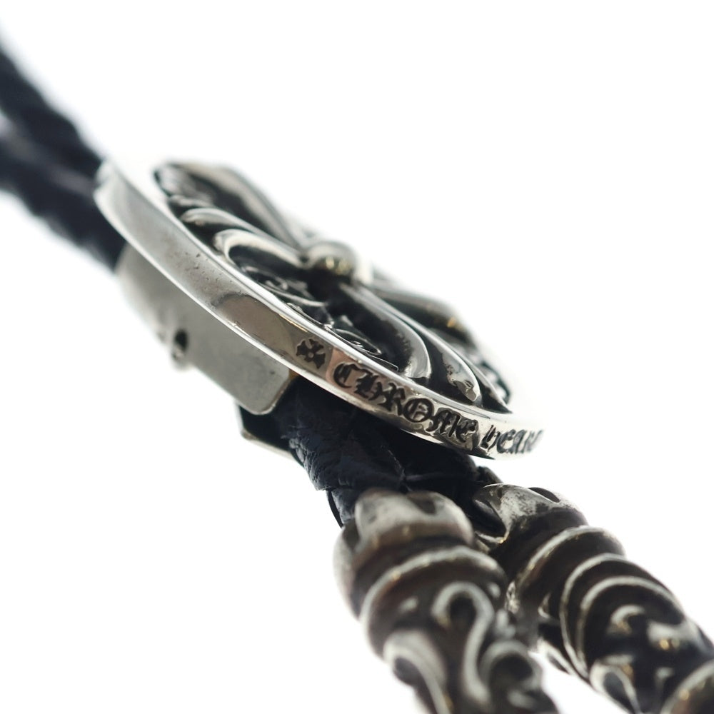CHROME HEARTS(クロムハーツ) BOLOTIE OVALTINY タイニークラシックオーバルクロス ループタイ シルバー/ブラック BCA209