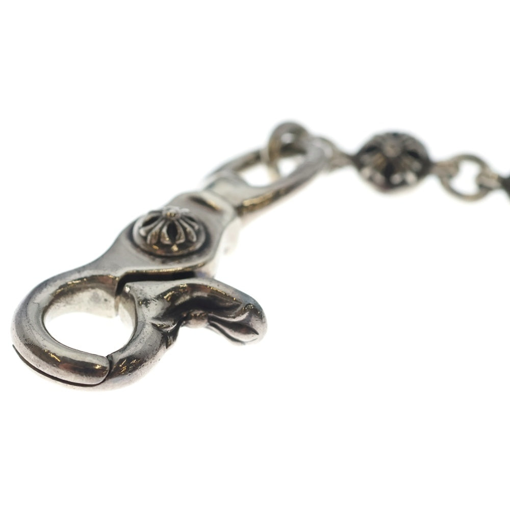 CHROME HEARTS(クロムハーツ) 2BALL LONG-S/1クリップロング#2クロスボール ウォレットチェーン シルバー BCA386