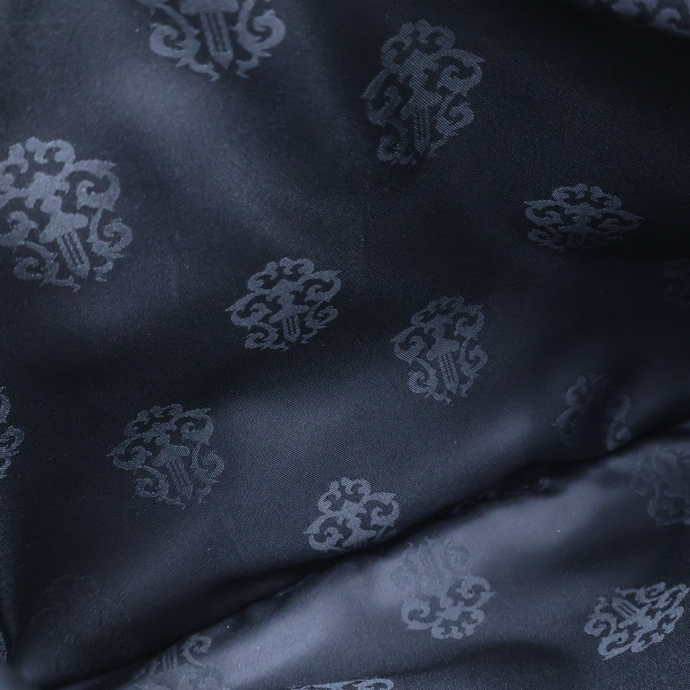 CHROME HEARTS(クロムハーツ) セメタリークロスパッチ スクロールラベル エナメルポーチ ブラック