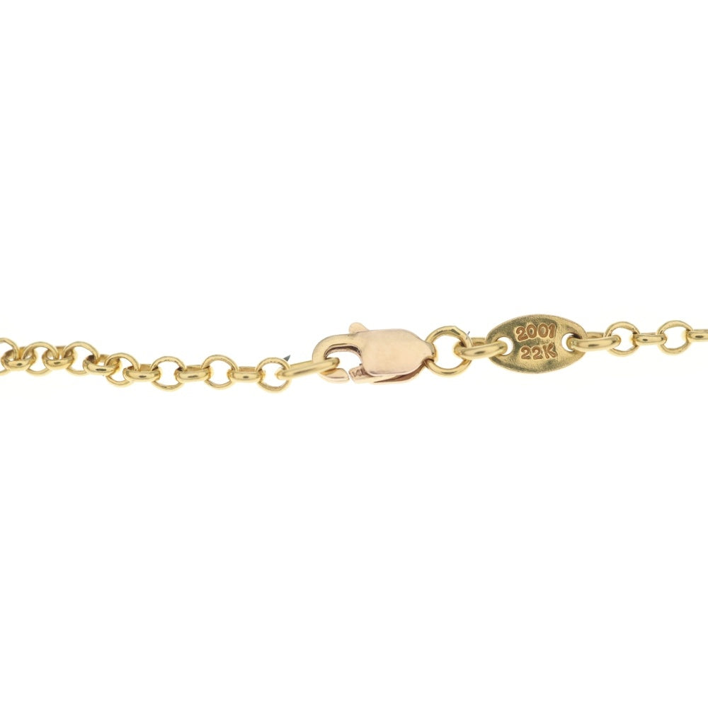 CHROME HEARTS(クロムハーツ) 22K NECKCHAIN R16 ロールチェーンネックレス 16inch ゴールド