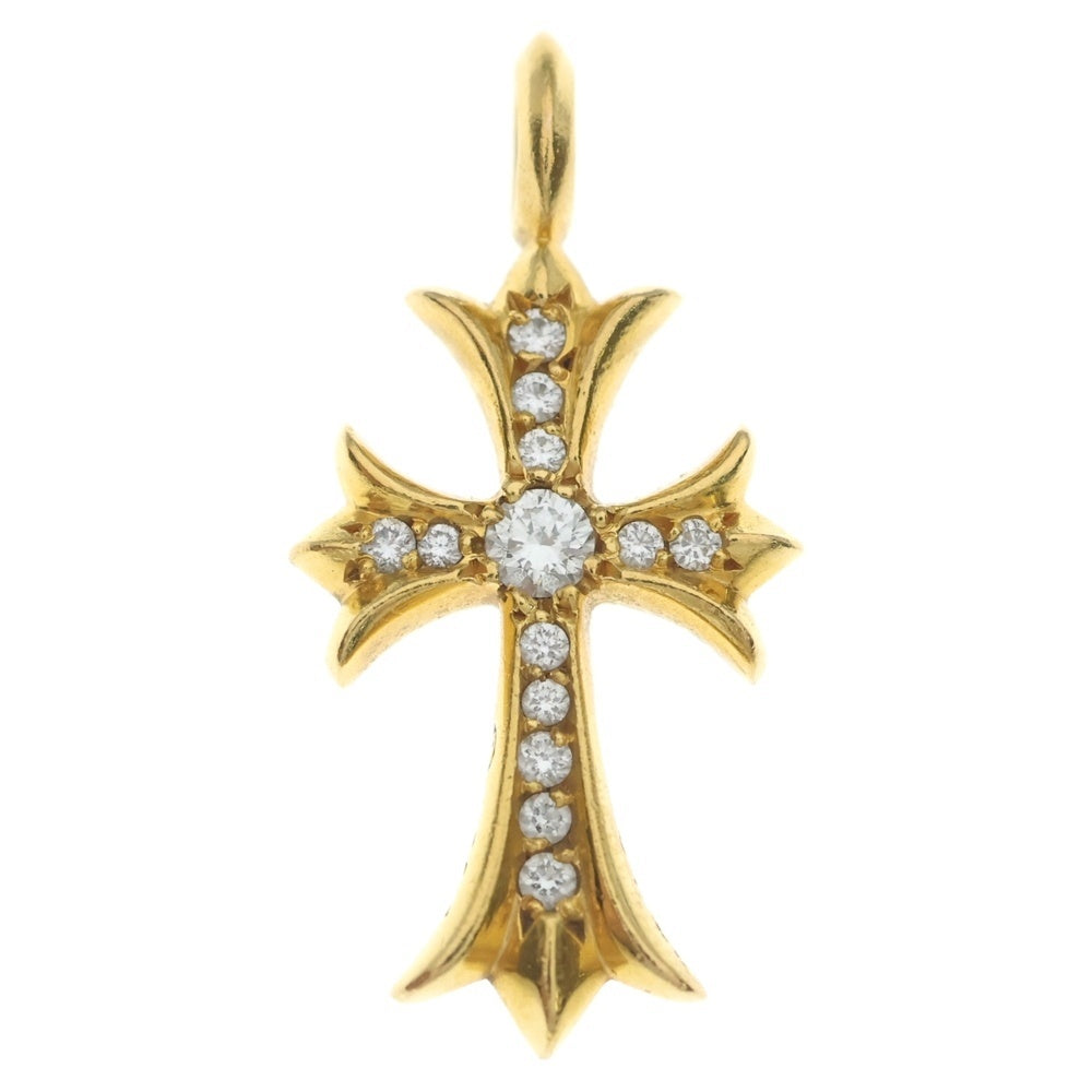 CHROME HEARTS(クロムハーツ) 22K TNY CRSF P/DIA タイニーファットクロス PAVEダイヤ ペンダントトップ ゴールドBCA033