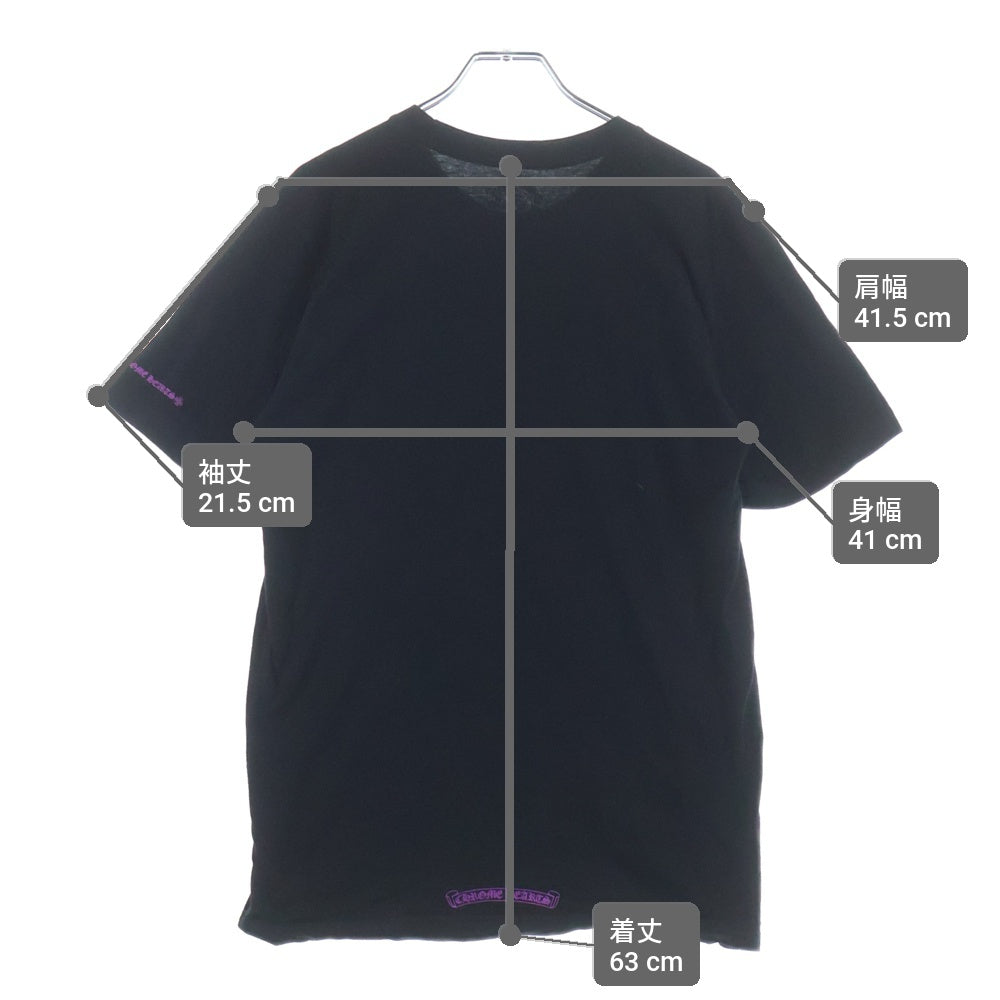 CHROME HEARTS(クロムハーツ) CH T-SHRT 1 ネックロゴTシャツ パープル/ブラック