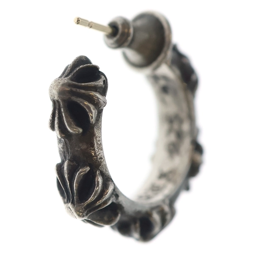 CHROME HEARTS(クロムハーツ) HOOP CROSS SML クロスバンドフープ シルバーピアス