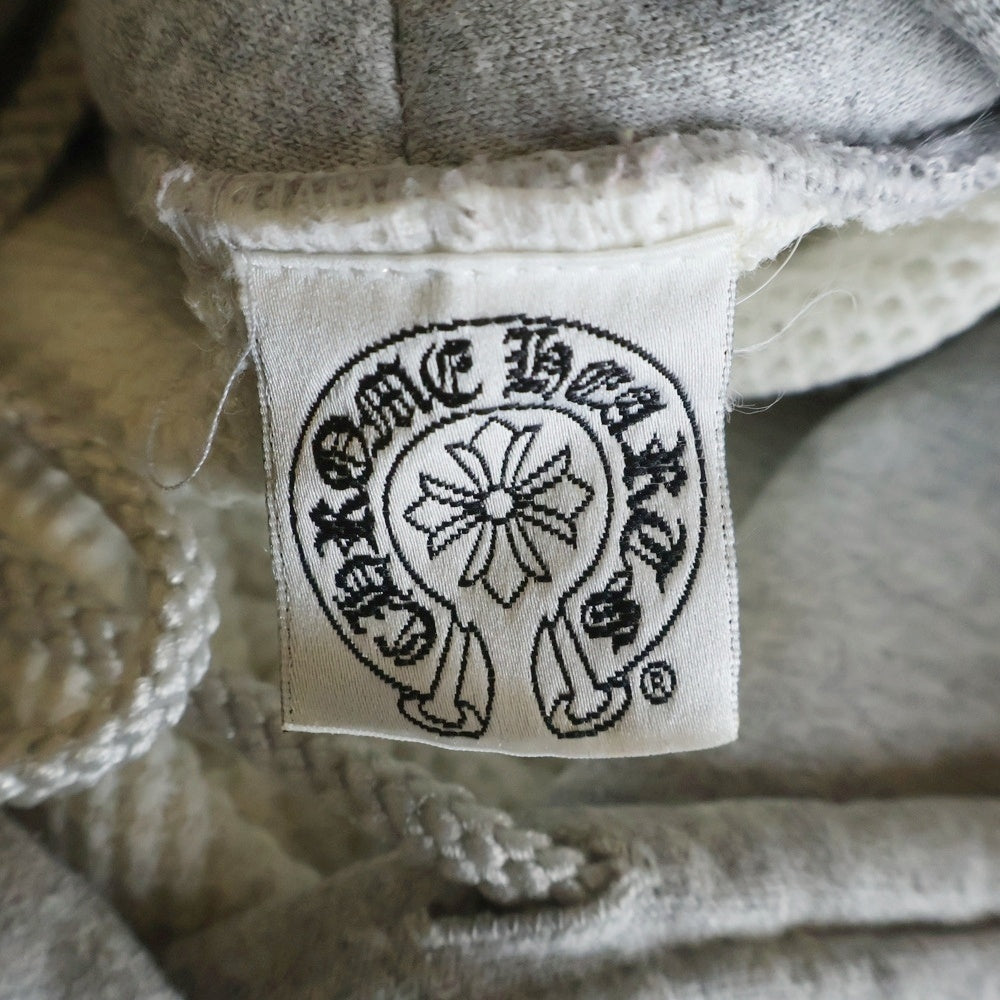 CHROME HEARTS(クロムハーツ) OLD THRML SCROLL LABEL PLVR オールドモデル バッグスクロールラベルプリント プルオーバー パーカー グレー