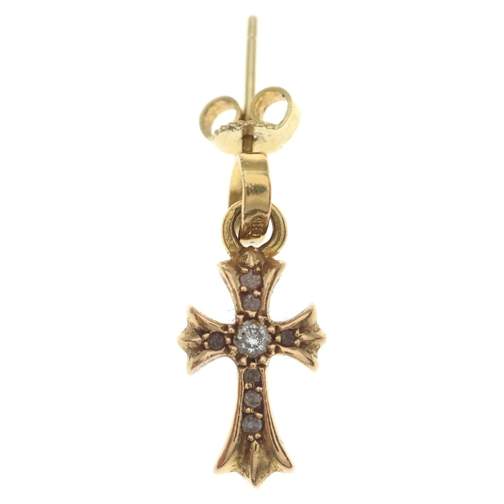 CHROME HEARTS(クロムハーツ) 22K BBY F PPRCHN P DIA ベイビーファットクロス ドロップピアス PAVEダイヤ ゴールド BCA018