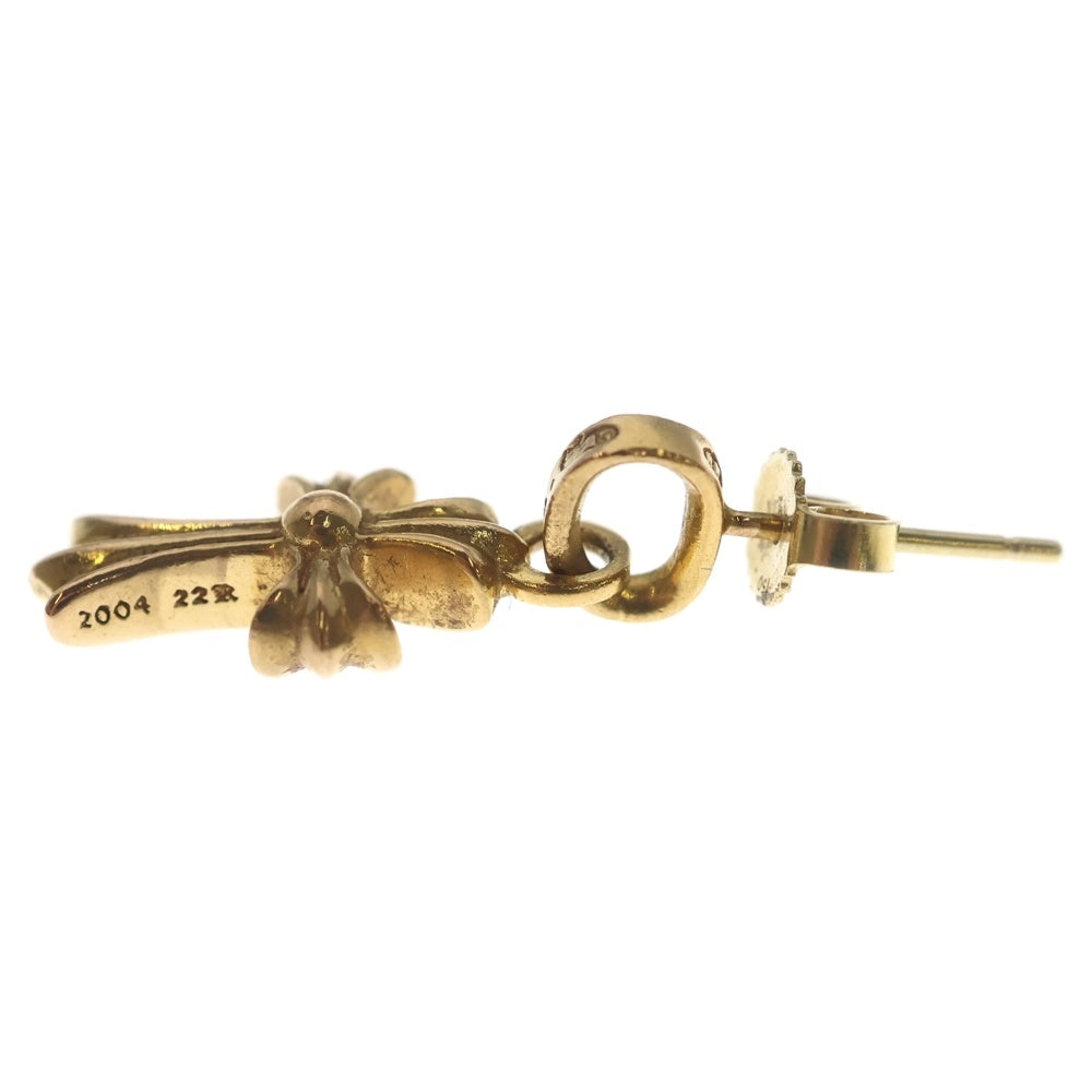 CHROME HEARTS(クロムハーツ) 22K BBY F PPRCHN P DIA ベイビーファットクロス ドロップピアス PAVEダイヤ ゴールド BCA018