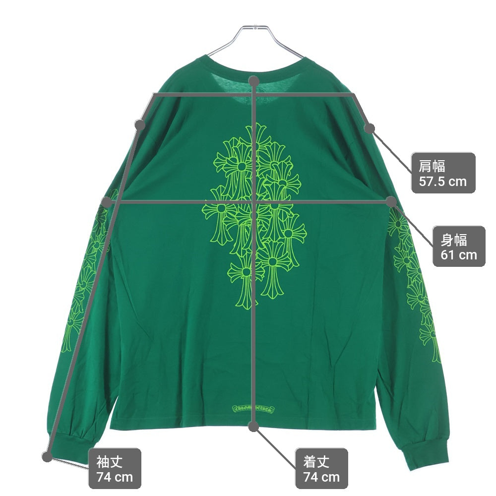 CHROME HEARTS(クロムハーツ) CH L S 1 バックセメタリープリント長袖カットソー グリーン