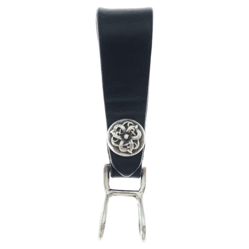 CHROME HEARTS(クロムハーツ) BELT LOOP ケルティックボールボタン レザーベルトループ ブラック