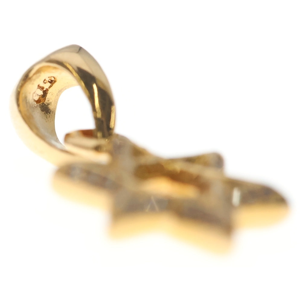CHROME HEARTS(クロムハーツ) 22K STAR OF DAVID CHARM P D スターオブダビデチャーム PAVEダイヤ ゴールドネックレストップ
