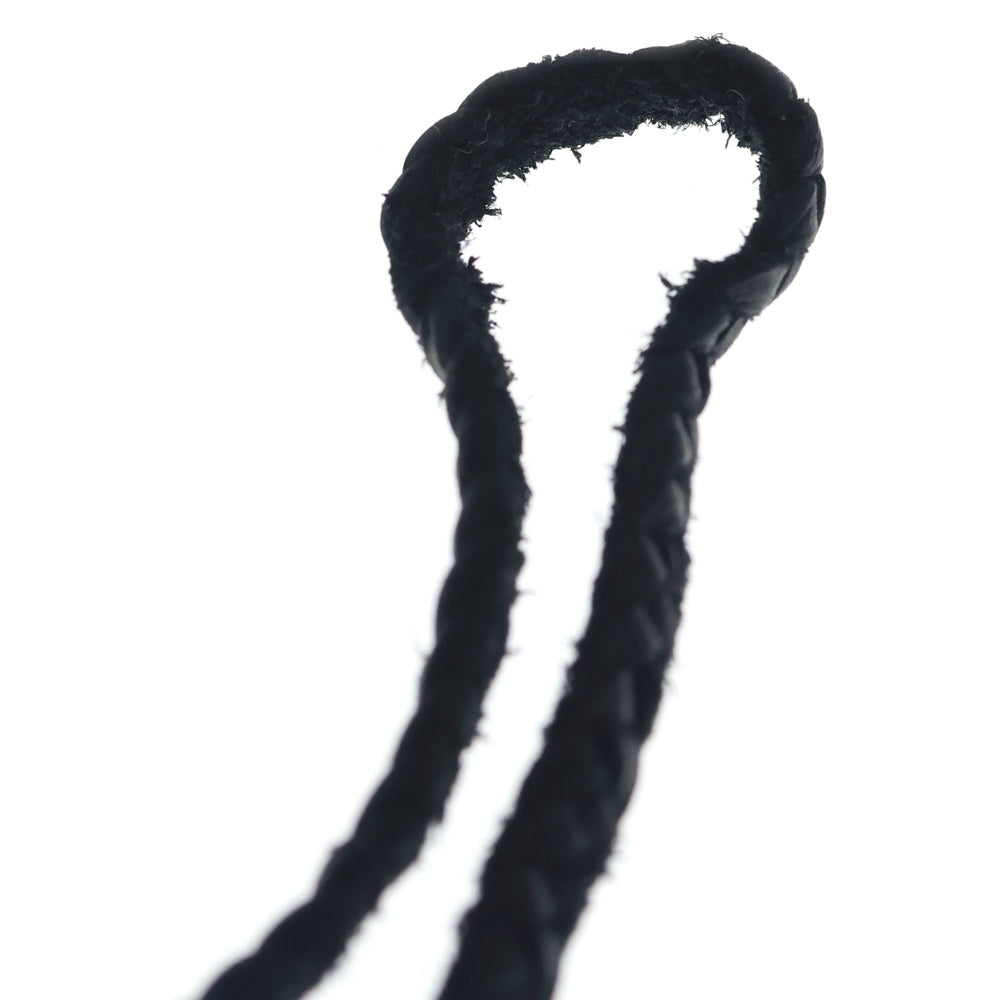CHROME HEARTS(クロムハーツ) LEATHER BRAID SCROLL ネックレス レザーブレイドネックレス ブラック/シルバー BCA377