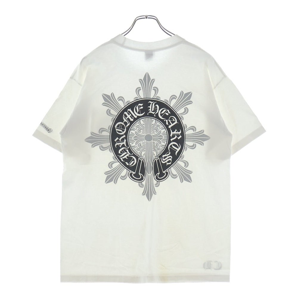 CHROME HEARTS(クロムハーツ) OLD FLORAL オールド ホースシューフローラルクロス プリント半袖Tシャツ カットソー ホワイト