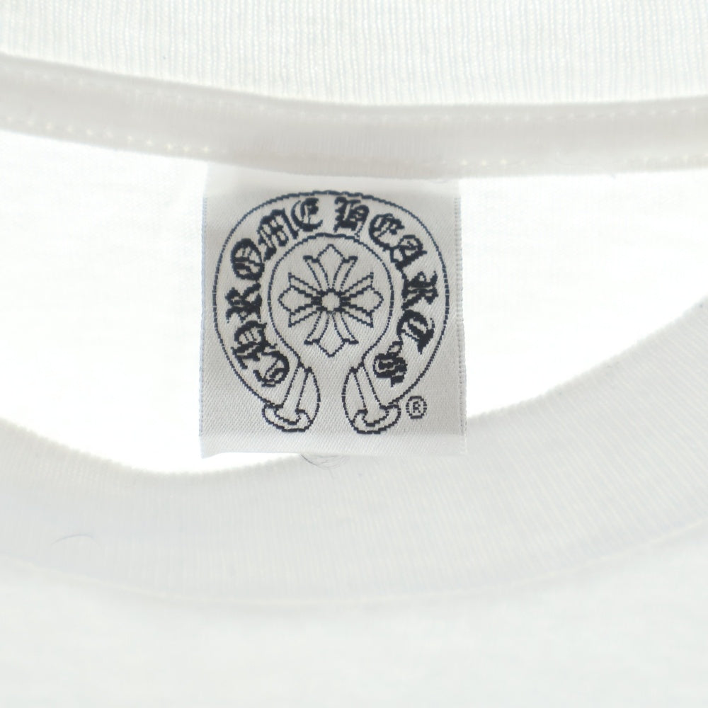 CHROME HEARTS(クロムハーツ) OLD CH SCROLL LOGO L/S TEE スクロールロゴ アームプリント長袖Tシャツ ホワイト
