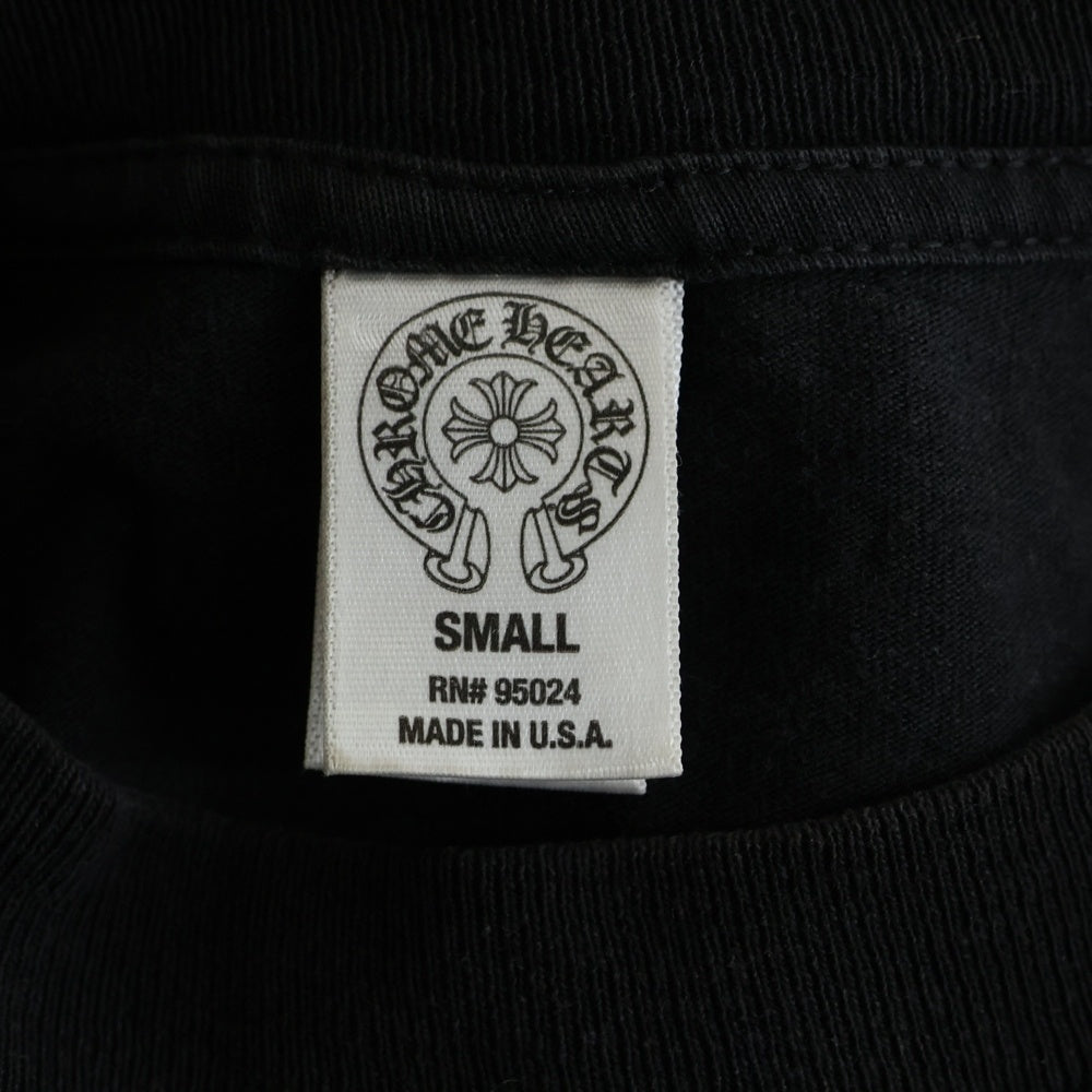 CHROME HEARTS(クロムハーツ) OLD MADE IN HOLLYWOOD CHプラスロゴ ポケット半袖Tシャツ ブラック