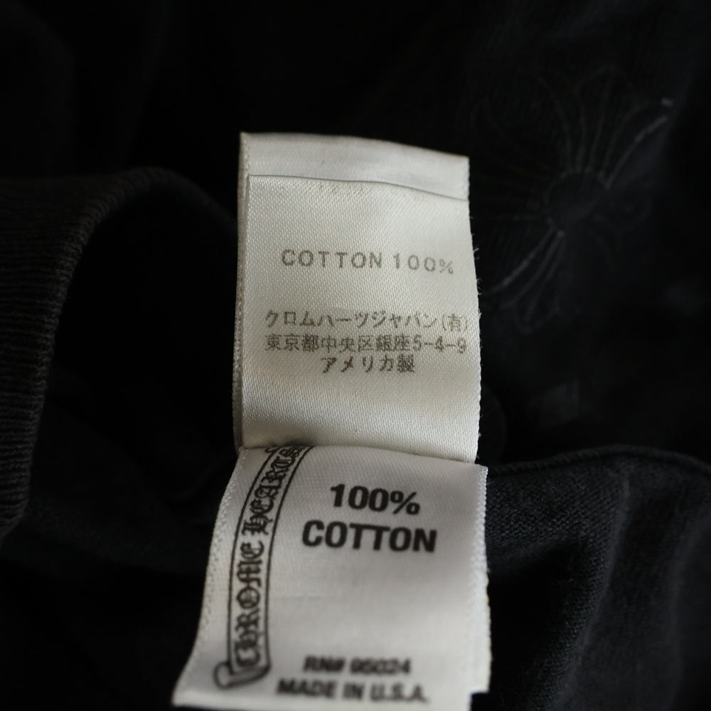 CHROME HEARTS(クロムハーツ) OLD MADE IN HOLLYWOOD CHプラスロゴ ポケット半袖Tシャツ ブラック