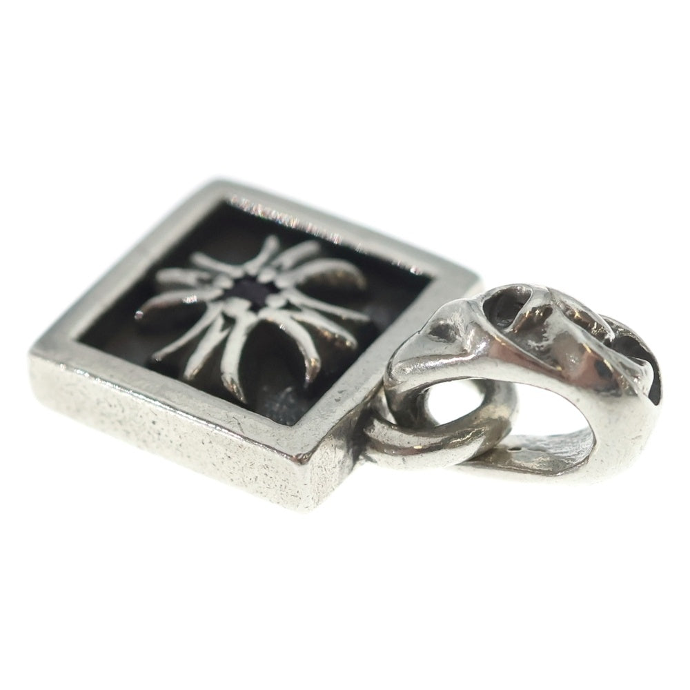CHROME HEARTS(クロムハーツ) FRAMED CH PLUS 1RBY フレームドCHプラス 1ルビー ネックレストップ シルバー