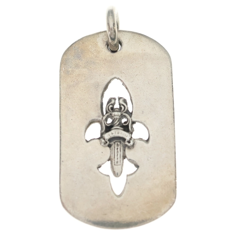 CHROME HEARTS(クロムハーツ) D TAG LRG ラージドッグタグ フレアダガー ネックレストップ シルバー