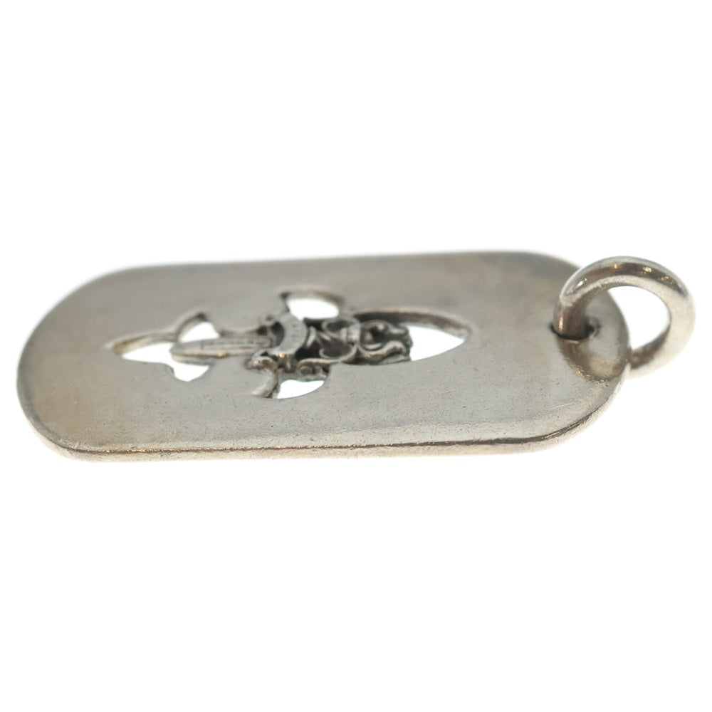 CHROME HEARTS(クロムハーツ) D TAG LRG ラージドッグタグ フレアダガー ネックレストップ シルバー