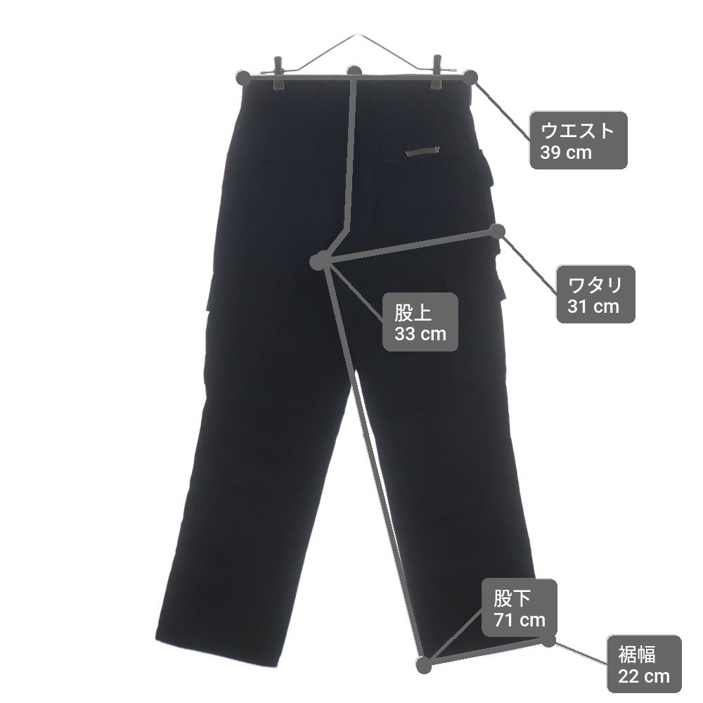 CHROME HEARTS(クロムハーツ) FLEURKNEE FATIGUE PANTS フレアニー ファティーグ カーゴパンツ ブラック/シルバー